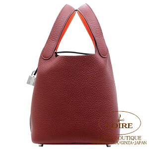 GX sR^bN GN PM [WAbV×IWtB[h N}X×XCtg Vo[ HERMES Picotin Lock Eclat PM ROUGE H(55)/ORANGE FIELD(G0) Clemence/Swift Silver