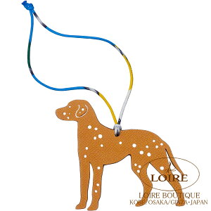 GX veB AbV `[ _VA S[h×t[ Gv\×N}X HERMES petit h Charm Dog Dalmatian GOLD(37)/FEU(9J) Epsom/Clemence