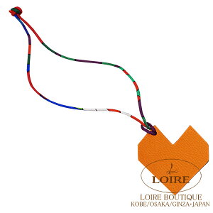 GX veB AbV `[ n[g IW×lCr[ Gv\×N}X HERMES petit h Charm Heart ORANGE(93)/NAVY Epsom/Clemence