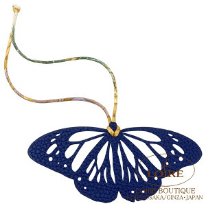 GX veB AbV `[ o^tC  u[AN×Jmr[ N}X×VF[u HERMES petit h Charm Butterfly BLEU ENCRE(M3)/CANOPPE(V6) Clemence/Chevre