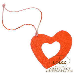 GX veB AbV `[ n[g IW|s[×[Yp[v N}X×VF[u HERMES petit h Charm Heart ORANGE POPPY(8V)/ROSE POURPRE(L3) Clemence/Chevre