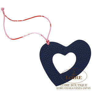 GX veB AbV `[ n[g lCr[×uE N}X×VF[u HERMES petit h Charm Heart NAVY/BROWN Clemence/Chevre
