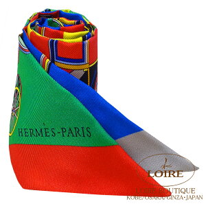 GX gDC[ IȔn F[×[W×W[k VN HERMES TWILLY Voitures Exquises VERT/ROUGE/JAUNE Silk
