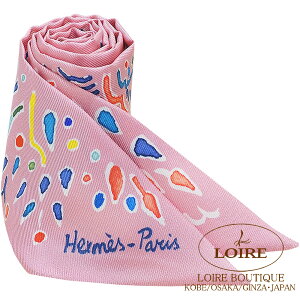 GX gDC[ t̓ [Y×u[×}`J[ VN HERMES TWILLY ISOLA DI PRIMAVERA ROSE/BLEU/MULTICOLORE Silk