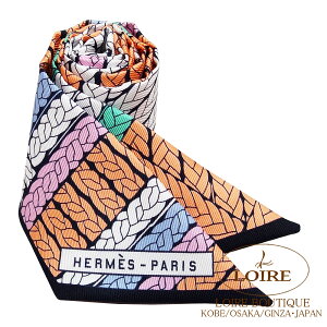 GX gDC[ gXH AvRbg×N×[Y VN HERMES TWILLY TRESSES H ABRICOT/NOIR/ROSE Silk