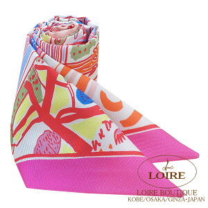 エルメス トゥイリー レイユール・デテ ローズ×ブルー×ヴェール シルクHERMES TWILLY RAYURES D`ETE ROSE/BLEU/VERT Silk