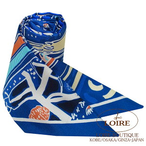 エルメス トゥイリー レイユールデテ ブルー×ローズ×シロ シルク HERMES TWILLY RAYURES D’ETE BLEU/ROSE/BLANC Silk