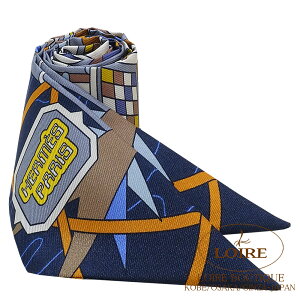 GX gDC[GX̃XJ[tIfbZC }×S[h×VG VN HERMES TWILLY HERMES SCARF ODYSSEY MARINE/GOLD/CIEL Silk