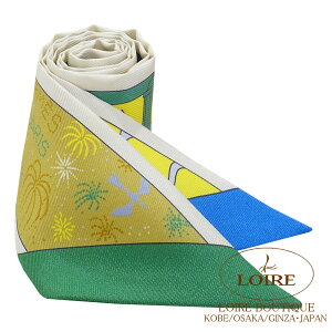 エルメス トゥイリー エルメスファクトリー ヴェール×ジョーヌヴィフ×クリーム シルク HERMES TWILLY HERMES FACTORY VERT/JAUNE VIF/CREME Silk