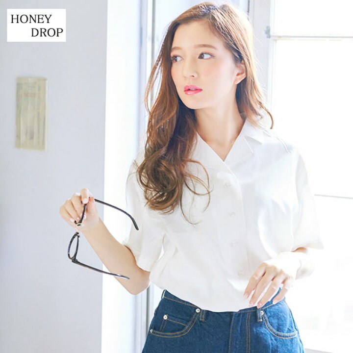 楽天市場】HONEYDROP 春夏 レディース 開襟 シャツ ブラウス トップス 
