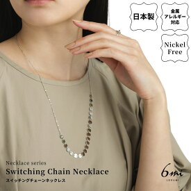 【2025.06.18販売開始】ネックレス 選べる3サイズ×3カラー 日本製 ディスク パーツ モダン 金属アレルギー対応 S M L 1粒 ニッケルフリー シンプル クリスタル ワンポイント 小粒 シルバー ゴールド ピンクゴールド プレゼント ギフト 送料無料 lokumi