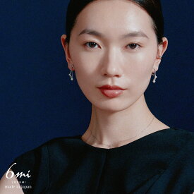 イヤリング パール＆ビジュー 3カラー展開 日本製 金属アレルギー対応 アシンメトリー パール ビジュー ニッケルフリー シルバー ゴールド ピンクゴールド 揺れる ロング ネジバネ スクリューバック ER 金属アレルギー対応 プレゼント シンプル ギフト LOKUMI