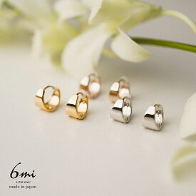 18金 フープ ピアス 3カラー展開 金属アレルギー対応 k18ポスト 日本製 キャッチレス ワンタッチ フープピアス 小さい 小ぶり リングピアス 大人 おしゃれ シンプル ニッケルフリー シルバー ゴールド ピンクゴールド オフィス lokumi 送料無料 上品