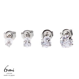 プラチナ キュービック ピアス 4サイズ展開 Pt900 金属アレルギー対応 プラチナポスト 日本製 キュービックジルコニア 1粒 2mm 3mm 4mm 5mm シンプル 小粒 ジルコニア ニッケルフリー レディース シルバー オフィス プレゼント ギフト 送料無料 lokumi