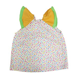 スモック 幼稚園 フレンチ袖 袖フリルスモック 園児 幼児 (ホワイト×カラフルハート柄) 幼稚園 保育園 入園 入学 かわいい 遊び着 子供服