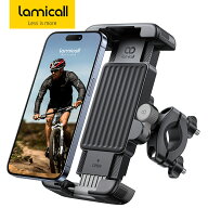 【15日限定10％OFFクーポン】自転車 スマホ ホルダー Lamicall 片手操作 360度回転 ロードバイク ホルダ…