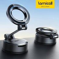 【1年保証】真空吸着 スマホホルダー 車 MagSafe対応 Lamicall 公式 吸盤 360度回転 車載 ホルダー 強力…