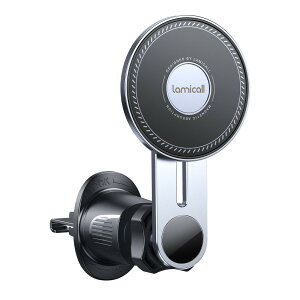 【1年保証】Lamicall 公式 MagSafe対応 マグネット 車載ホルダー アルミ合金製 車載スマホホルダー 360°回転 スマホ マグセーフ 滑り止め 強力 磁石 エアコン 吹き出し口 ルーバー 車 車内 iPhone 17