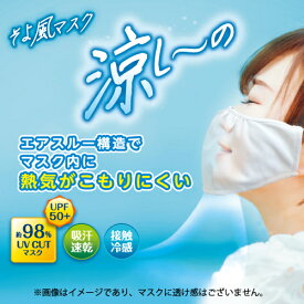 【メール便送料無料・追跡可能】そよ風マスク　涼し〜の　Lサイズ　涼しーの