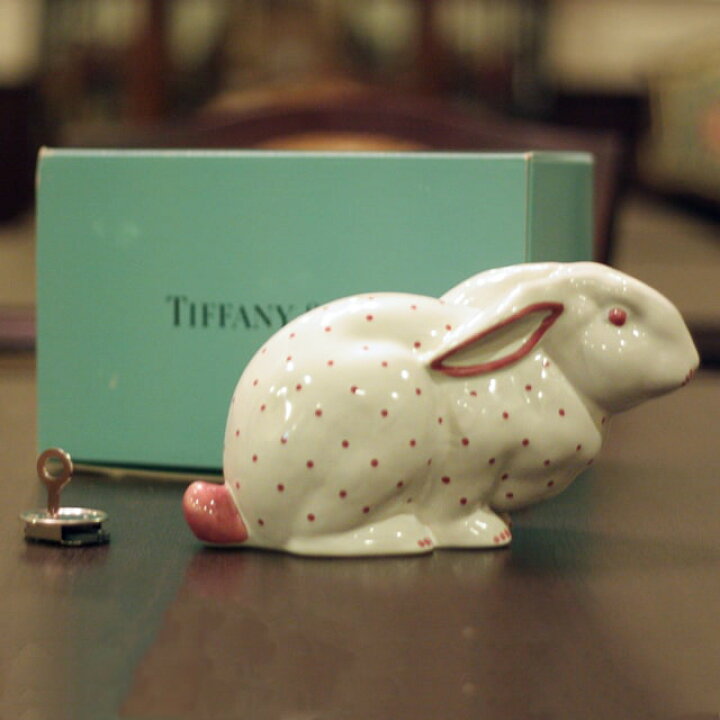 楽天市場】Tiffany（ティファニー）ピンクラビット貯金箱 tf-66 