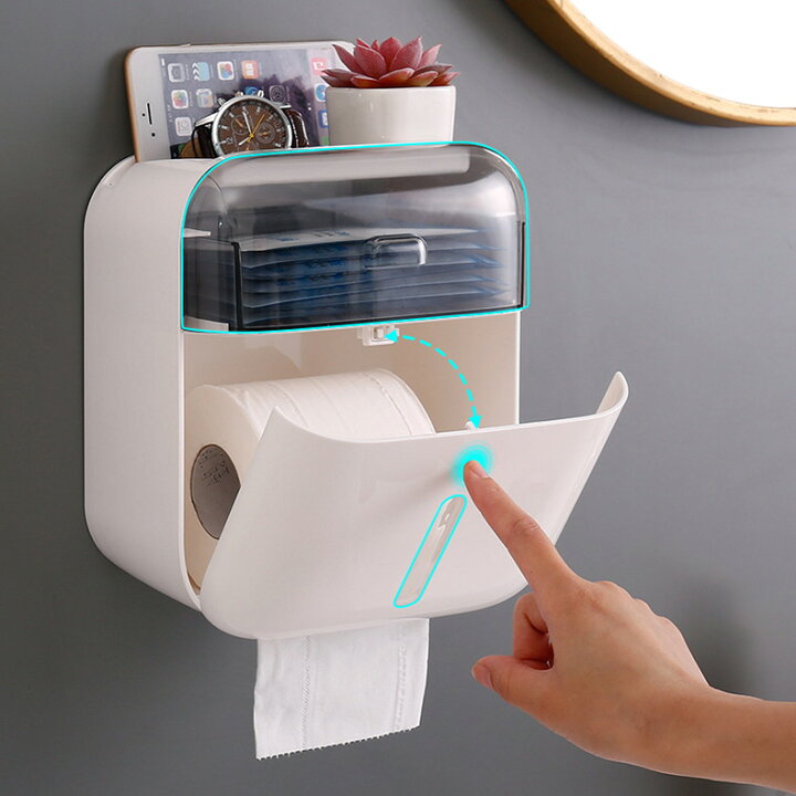楽天市場】トイレットペーパー収納 バスルーム収納ボックス 