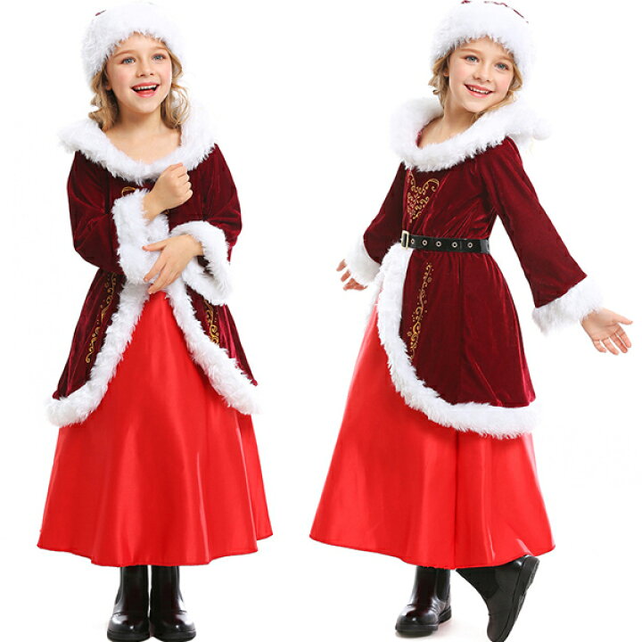 楽天市場 サンタ服 キッズ サンタコスプレ ワンピース 女の子 サンタクロース フード付き クリスマス コスチューム 仮装 演出服 子供服 サンタ衣装 キッズ服 コスプレ パーティー プレゼント 女の子 クリスマス Modanic