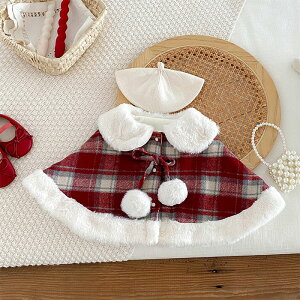 ベビー ポンチョ マント ケープ クリスマス サンタ コスプレ キッズ サンタマント クリスマスコスプレ 子供 防寒 子どもマント 羽織物 もこもこ 厚手 ベビー服 クリスマス コスチューム コー