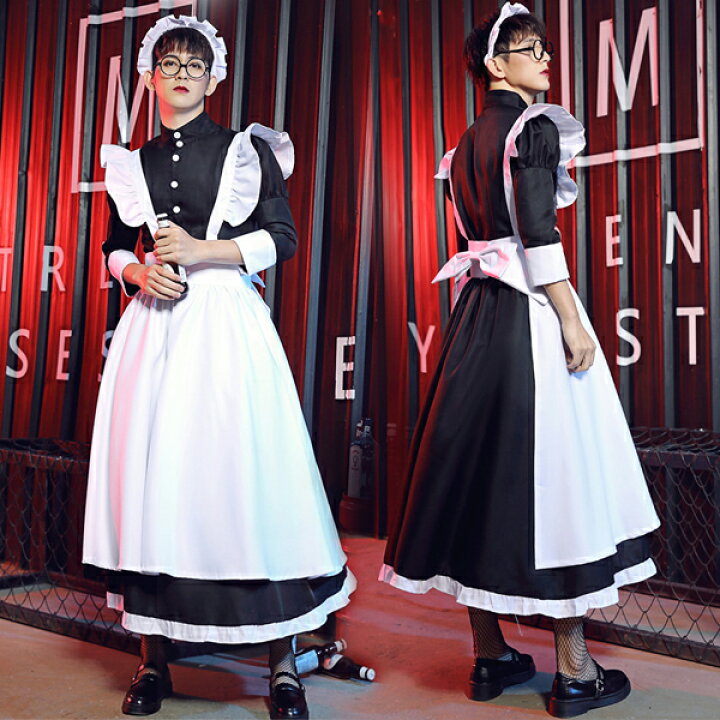 楽天市場】一部短納期 メイド服 メンズ ロング メイド服 コスプレ衣装 