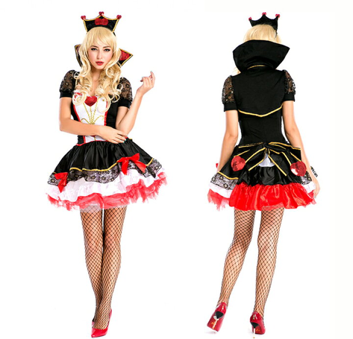 楽天市場 ハートの女王 王女 ハロウィン コスプレ衣装 大人 ハートクイーン レディース チュチュ ミニワンピース 女の子 プリンセス 魔女 ハロウィン 仮装 おとぎ話 童話 トランプ コスチューム Cosplay 宴会 余興 忘年会 ダンス衣装 送料無料 Modanic