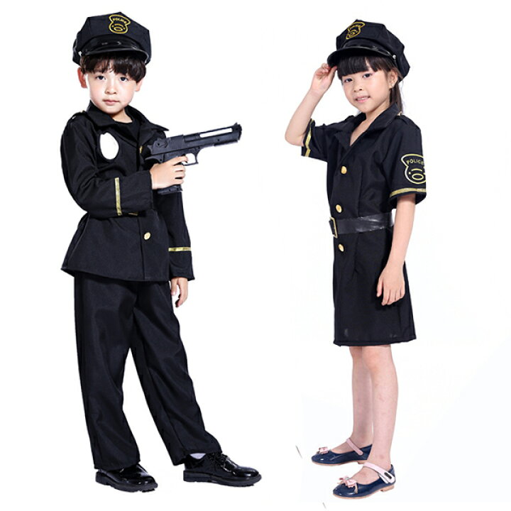 楽天市場 一部即納 ハロウィン キッズ 警察服 ポリス 子供 警察官 コスチューム 女の子 男の子 演出服 警察制服 ポリス お巡りさん 双子 ハロウィン コスプレ衣装 警官 子供 警察官 仮装 コスチューム 変装 余興 変装グッズ パーティ Modanic