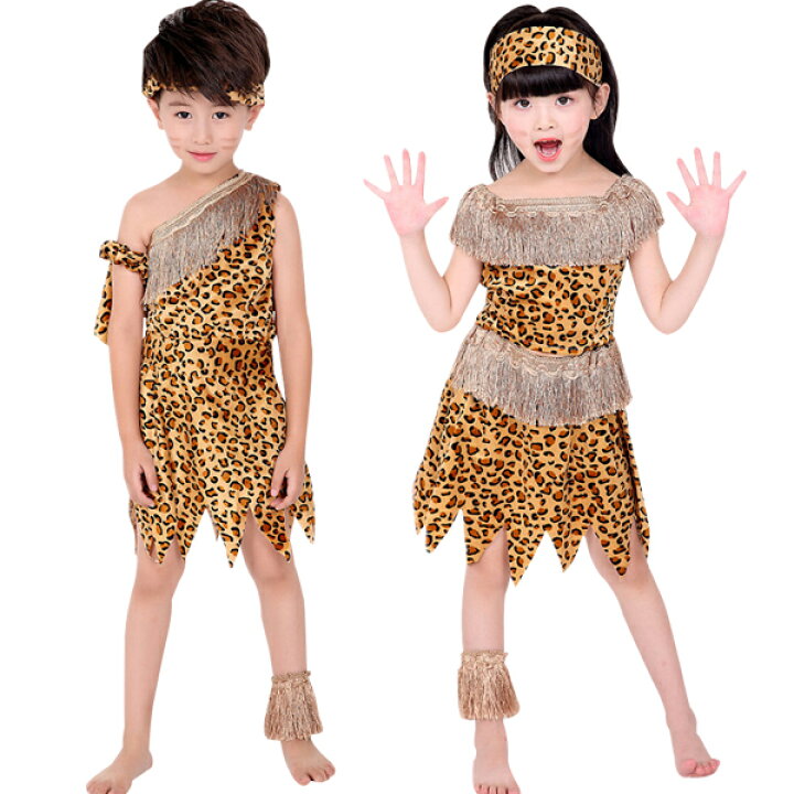楽天市場 ハロウィン 衣装 インディアン人 原始人 戦士 キッズ ダンス衣装 子供用 コスチューム ハロウイン コスプレ衣装 インディアンガールズ パーティー イベント 舞台 演出服 ジュニア Modanic