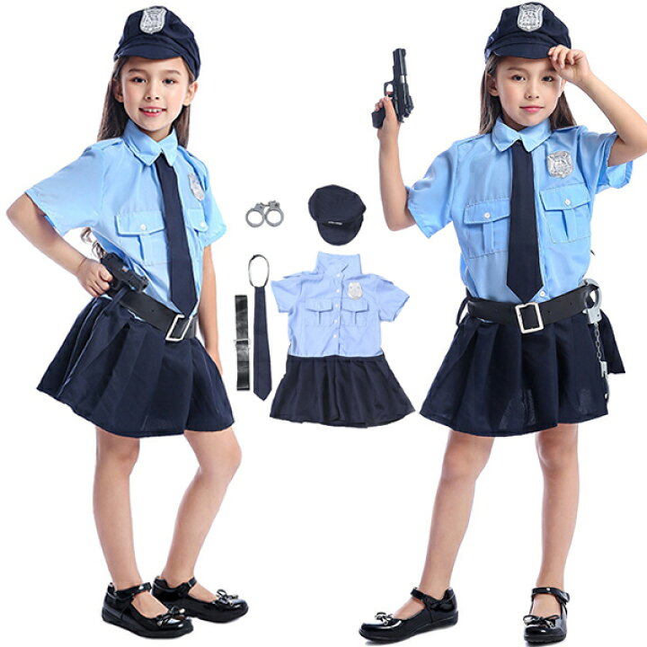 楽天市場 即納 ハロウィン衣装 キッズ 警察服 ポリス 女の子 警察官 コスチューム 5点セット 女の子 ポリス 演出服 警察制服 ポリス お巡りさん ハロウィン 幼稚園 コスプレ衣装 警官 子供 警察官 仮装 コスチューム 変装 余興 変装グッズ パーティ Modanic