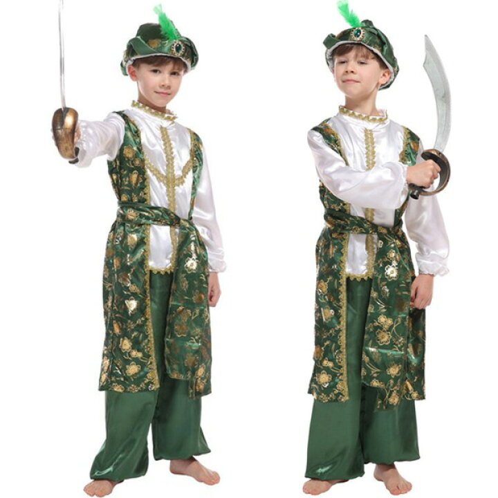 楽天市場 ハロウィン アラブ 男の子 コスプレ衣装 アラビア 王子 王子様 アラブの王子 アラブ服 中東 キッズ コスプレ衣装 仮装 アラブの王子に変身 男の子 キッズ 学園祭 文化祭 時代劇 子ども用 Halloween 子供 Modanic