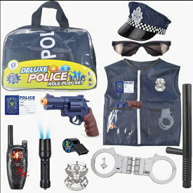 【10日限定10％OFFクーポン】ハロウィン 衣装 コスプレ 子供服 キッズ ポリス 警察 警察官 子供用 豪華12点セット コスチューム コスプレ 仮装 変装 男の子 女の子 おしゃれ 学園祭 文化祭 演出 お遊戯会 イベント パーティー クリスマス 忘年会 新年会 誕生日 Halloween