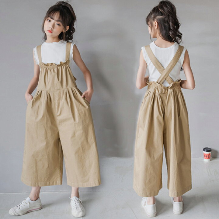 楽天市場】子供服 サロペット キッズ 女の子 パンツ セットアップ  