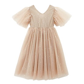 【10日限定5％OFFクーポン】子供 ピアノ発表会 ドレス フォーマル キッズ 女の子 結婚式 ワンピース チュールワンピース 夏ワンピ ふわふわ ふんわり感 ジュニア 半袖 星柄 キラキラ フレア ジュニア 膝丈 小学生 プリンセス 姫系 お姫様 子供服 卒業式