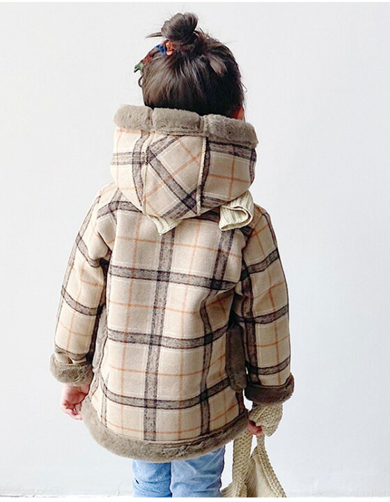 楽天市場】ダッフルコート キッズ ボアコート チェック柄 子供服 