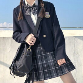 JK制服 女子高生 学校制服 春秋用 スカートセット スーツ スクール仮装 蝶ネクタイ シャツ コスチューム JKコスプレ ジャケット クラスの服 學院風 イギリス風 高校制服 5点セット 大きいサイズ 送料無料