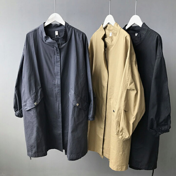 楽天市場 スプリングコート レディース ウィンドブレーカー ロングコート レディース ジャケット ミディアム スタンドカラー ゆったり 春コート アウター 春服 春物 カジュアル お花見 通勤 通学 送料無料 Modanic