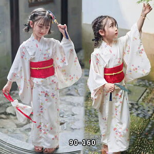 浴衣 キッズ 子供 女の子 和服 花柄 作り帯 ひも 髪飾り 可愛い オシャレ 着物 ゆかた ガールズ 七五三 ハロウィン コスプレ 花火大会 お祭り 部屋着 お出かけ 華やか 花火大会 夏祭り お盆 夏