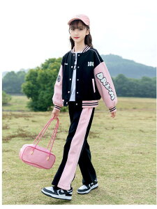 セットアップ キッズ ジャージ 女の子 上下セット 長袖 パンツ スポーツウェア 運動着 スウェット ゆったり カジュアル 小学生 運動着 HIPHOP トップス ズボン スポーツ 部活普段着 ダンスウェ