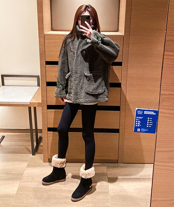 楽天市場】ムートンブーツ レディース ショート 2WAY インヒール  