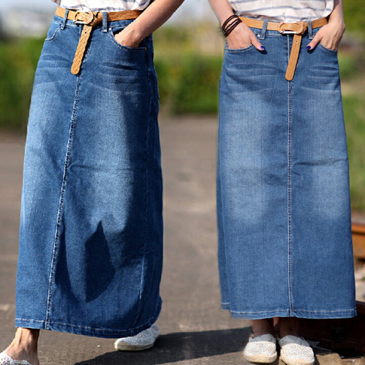 楽天市場】デニムスカート 春服 レディース ロングスカート 春 デニム 