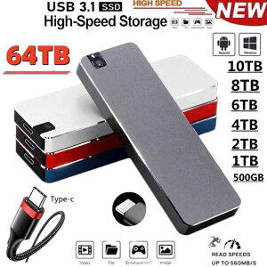 �y�X���������߁zSSD 1TB �O�t �|�[�^�u��SSD �����^�|�[�^�u�� �n�[�h�f�B�X�N 2TB USB3.1 Type-C �Ή� �X�}�z�݊��� �ϏՌ� �O�t���n�[�h�f�B�X USB-A/USB-C���Ή� 500GB