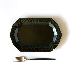 アウトレット セール 十角形しのぎ彫り 長角皿 焼き物皿 全8カラー | 焼物皿 カレー皿 パスタ皿 サラダ皿 プレート 刺身皿 盛り皿 突き出し皿 おつまみ皿 窯変 釉薬 お皿 おしゃれ 洋食器 皿