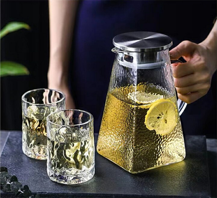 楽天市場 麦茶 ウォーター アイスティー直火可 花茶 ジュース フレーバーウォーターガラス ピッチャー 麦茶 ポット 耐熱 ガラスピッチャー おしゃれ 水差し 洗いやすい 麦茶ポット 冷茶ポット ウォーターポット アイスティー 冷茶 ジャグ 冷水筒 プレゼント10ml 送料