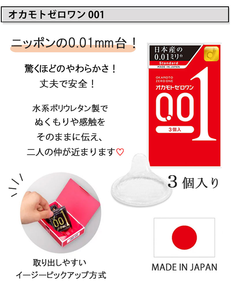 楽天市場】コンドーム 0.01 サガミ オリジナル 0.01 オカモト ゼロワン 