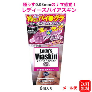 コンドーム レディースバイアスキン(6個入) JIS適合品 ゼリー加工 コンドーム セット こんどーむ 避妊具 スキン ゴム アダルトサック condom メール便 送料無料