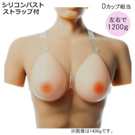 シリコンバスト 左右で 1200g（600g×2） ストラップ付 Dカップ 人工乳房 偽乳 胸 リアル おっぱい 女装 仮装 変装 コスプレ グッズ バストアップ 医療用 男性用 女性用