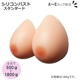 シリコンバスト 左右で500g～1800g Aカップ～Eカップ 人工乳房 偽乳 胸 やわらか フィット スタンダード リアル おっぱい 女装 コスプレ 仮装 変装 グッズ バストアップ 医療用 男性用 女性用